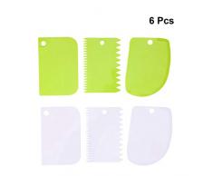 OUNONA Teig Teigabstecher Teig Schüssel Schaber Kunststoff Teig Zuckerguss Fondant Schaber Kuchen dekorieren –?6Stück