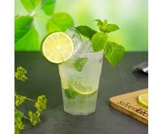 25x Cocktailbecher 200ml transparent | aus PP Plastik Alt. zu Einweg Made In Germany | Cocktail Becher Longdrinkgläser Schnapsgläser | Bruchsichere Mehrwegbecher Wiederverwendbar | silverkitchen ®