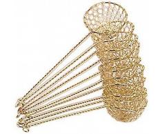 10x FONDUE-SIEB GOLD - Ideal für Feuertopf Mongolentopf