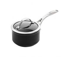 ProCook Professional Ceramic - Stielkasserolle mit Deckel - mit Keramikbeschichtung - Induktion - 14 cm - 1,2 l - Stieltopf - Kochtopf - CoolTouch Griffe - induktionsgeeignet
