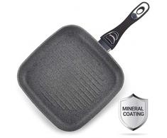 ROSMARINO Black Lava Stone Pfannen (Steakpfanne 26 cm)