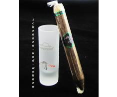 Set - Leckerelle®s Likörglas plus 1Likör-ZigarreNo Panik 20 ml