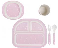 Kindsgut Kinder-Geschirr, Besteck, Dreiecke rosa