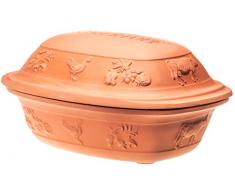 Römertopf Rustico unglasiert, Keramik, terrakotta, 3 Liter