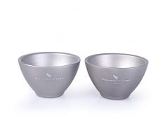 iBasingo Titan Wein Tee Sake Cup Becher Camping Wandern Picknick im Freien Whisky-Flasche Flagon Trinken(2 Stücke)