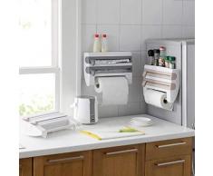 Kitchen Organizer Frischhaltefolie Sauce Flasche Lagerregal Papierhandtuchhalter Rack Wall Roll Papier for Küchenbedarf (Color : B)