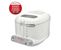 Moulinex AM3021 Fritteuse Super Uno / 1.800 Watt / Timer / wärmeisoliert / 1,5 kg Fassungsvermögen / weiß/hellgrau