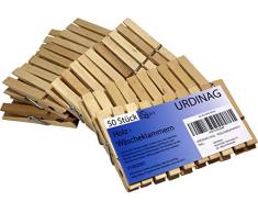 URDINAG Holz Wäscheklammern, 50 Stück