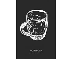NOTIZBUCH: Bierliebhaber Notizblock A5 LINIERT - Wiesn Notizheft 120 Seiten Tagebuch - Maßkrug Oktoberfest Bierkrug Geschenk für Bier Liebhaber Biertrinker Säufer