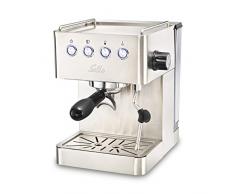 Solis Espressomaschine, Programmierbare Tassengröße, Dampf- und Heißwasserfunktion, 58 mm Profi-Siebhalter, 15 bar, 1,7 l Wassertank, Edelstahl, Barista Gran Gusto (Typ 1014)