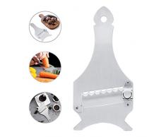 Jackallo Rasierer Edelstahl Trüffel Käsehobel Scharfe Knoblauchpilze Gemüse Obstschneider mit Verstellbarer Scharfer Klinge Holz Rutschfesten Griff für zu Hause Küche Restaurant