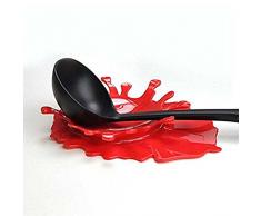 SwirlColor Silicone Splash Löffelhalter Verschüttete Ketchup förmigen Topfdeckel Rast