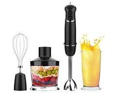 OXA Leistungsstarker Stabmixer, Schwarz, 600 Watt (4 in 1)