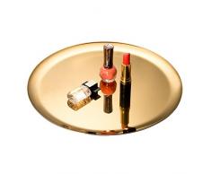 IMEEA Servier Tablett Organizer Tablett für Bar Küche Badezimmer Edelstahl, 28cm (Gold)