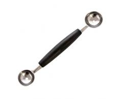 qhtongliuhewu Doppelende Melonenschaufel aus Edelstahl Obstlöffel Küchenwerkzeug – 18 cm (ca.) multi