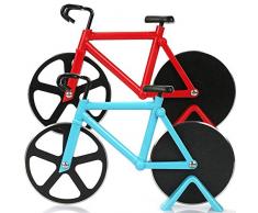 BESTZY 2pcs Fahrrad Pizzaschneider,Edelstahl Pizza Schneider,Pizza Cutter aus Antihaftbeschichtetem Edelstahl Geeignet für Party usw