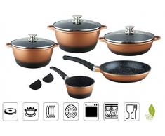 SFL 13 TLG Kochtopfset Pfannenset mit Marmor-Keramik-Antihaft-Beschichtung induktionsgeeignet Topfset Töpfe Kochtöpfe