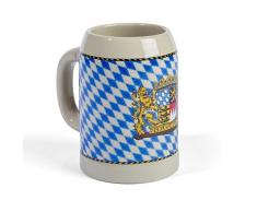 Stein-Bierkrug mit Bayern-Rauten