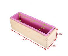 Silikon Liner Seifen Form mit Kasten hölzerner Rechteck Seifen Form DIY das Werkzeug Kerzen Kuchen macht backen Form