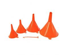 fablcrew Trichter Kunststoff Hopper Küche Labor Garage Auto Flüssigkeiten Werkzeug Set von 4 Orange