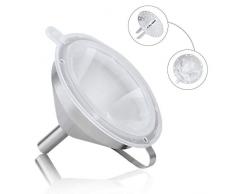 Jooheli 5 Zoll Edelstahl Trichter und 300 Mesh Filter, Einfülltrichter mit Henkel für die Übertragung von flüssigen Zutaten, Kitchen Strainer Trichter, Einfüllrohr ca. 1,5 cm, Einfüllhilfe
