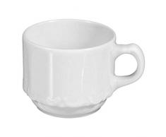 Seltmann 001.541679 Marienbad Porzellan Obere zur Moccatasse, Rund mit Relief, Weiß, 6 Dekor, 0.09 L, 6.1cm Durchmesser, 5cm Höhe, 12 Stück