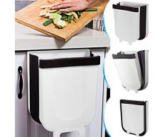 TTMOW Mülleimer Küche Faltbare, Neue Generation 9L Abfalleimer Küche Für Schranktür (Weiß)