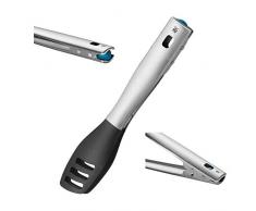 WMF Hello FUNctionals Servierzange 25,2 cm, Cromargan Edelstahl, Kunststoff, Kochzange für beschichtete und unbeschichtete Pfannen