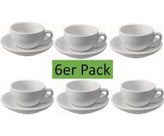 Cappuccinotasse Italia mit Untertasse 6er Pack