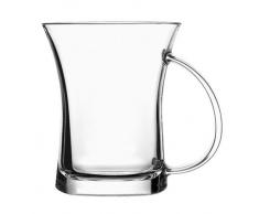 2 Stück Tee-Gläser Teeglas Kaffee Latte Cappuccino mit Henkel