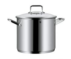 WMF Trend Gemüsetopf, 24cm, Glasdeckel, Topf groß, 8,8l, Cromargan Edelstahl poliert, Topf Induktion, unbeschichtet, backofengeeignet