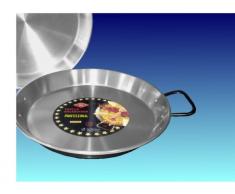 Garcima Paella Pfanne Stahl poliert, grau, 45 cm, 1 Stück