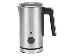 WMF Stelio elektrisch Milchaufschäumer (500 Watt, 150-250 ml, Antihaftbeschichtung, kabellos, für Milchschaum heiss und kalt, heiße Schokolade) cromargan matt/silber