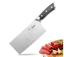 Chinesisches Kochmesser Hackmesser Küchenmesser 18cm China Messer Hackbeil aus Deutscher Hochgekohlter Edelstahl mit Scharfer Klinge für Küche, Mehrzwecknutzung und Restaurant