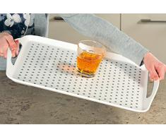 Kesper Tablett, Kunststoff, Weiß, 45.5 x 32 x 4.5 cm