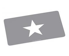 infinite by GEDA LABELS (INFKH) Brettchen, grau. Großer Stern Frühstücksbrett Melamin, 23,5 x 14 x 0.5 cm