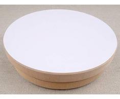 Töpferscheibe I Rund I 20cm / 30cm Durchmesser, Höhe 5 cm MDF Drehscheibe Drehteller für Töpferei Kunst DIY Handwerk Basteln Tonfiguren Schalen Töpfern
