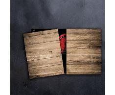 DAMU Herdabdeckplatten 2 x 40 x 52 cm Ceranfeldabdeckung Schutz Herdblende 80x52 2teilig Glas Spritzschutz Abdeckplatte Glasplatte Herd Ceranfeld Abdeckung Schneidebrett Holz Abstrakt