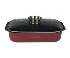 Bräter Eckpfanne Pfanne Viereckpfanne Bratpfanne Induktion Backofen Marmor 34 cm