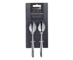 Master Class Teelöffel aus Edelstahl, 14 cm (4 Stück), Silber, 14 x 3 x 1 cm, 4-Einheiten