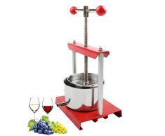 AMNZZ 2 Liter rostfrei stehlen Obst Drücken Sie, Wein Manuelle Entsafter zum Hausgemacht Saft, Wein & Apfelwein Herstellung