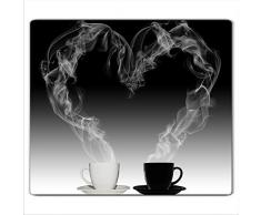 FTB Gsmarkt | Herdabdeckplatte Schneidebrett Spritzschutz 60x52 | Bild auf Glas | Sicherheitsglas Gehärtetes Glas Bild | Motiv Kaffee