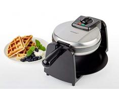 Korona 41002 drehbares Waffeleisen für Belgische Waffeln backen schnell und einfach, schwarz ,1000W