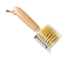 Justdolife Gemüsebürste Mehrzweck-Fruchtbürste Reinigungsbürste mit Schäler für die Küche