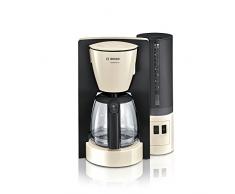 Bosch TKA6A047 ComfortLine Filterkaffeemaschine, Aroma+, Aromaschutz-Glaskanne, Auto-Off wählbar, abnehmbarer Wassertank, 1200 W, creme