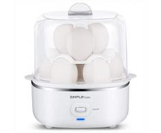 SimpleTaste Eierkocher Elektrische für Harte Weiche Gekochte Eier, Pochierte Eier, Omelettes und Dampfgarer mit Automatischer Abschaltfunktion und 2 Stufen für 10 Eier, für Familien mit Kinder