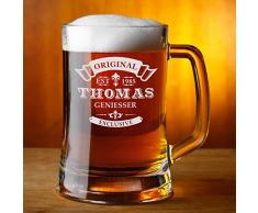 polar-effekt Bierkrug Personalisiert mit Gravur eines Namens und Jahreszahl - Bierseidel Geschenk zum Geburtstag mit - Motiv Original-Exklusive 0,5l