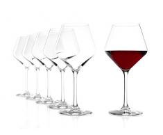 Stölzle Lausitz Burgundergläser Revolution, 545ml, 6er Set Weinglas, hoch Funktionelle Rotweingläser, charaktervolle Rotweinballons, spülmaschinenfest