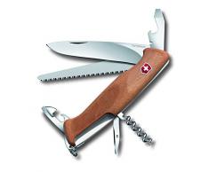 Victorinox Holz Taschenmesser Ranger Wood 55 (10 Funktionen, Feststellklinge, Schraubendreher)