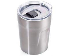 TROIKA Original ESPRESSO DOPPIO – CUP65/ST – Thermobecher (Espresso, Kaffee, Tee) – Isolierbecher, Travel Mug – Fassungsvermögen: 160 ml (5,4 oz) – Kunststoffdeckel (Verschlussschieber, schwappsicher)